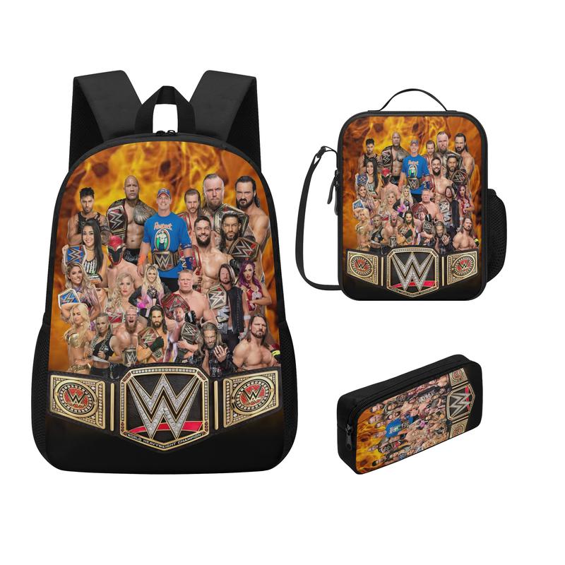 WWE Travel Backpack - Lightweight Multifunctional Sports Daypack with Large Capacity, 17 inches