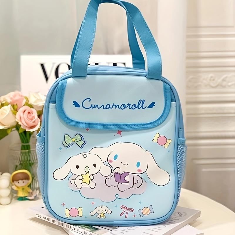 Cute Cartoon Animal Pattern Bento Bag, 1 Count Reusable Lunch Bag with Zipper Closure, Foldable Insulated Lunch Bag for School Office Outdoor Camping Picnic