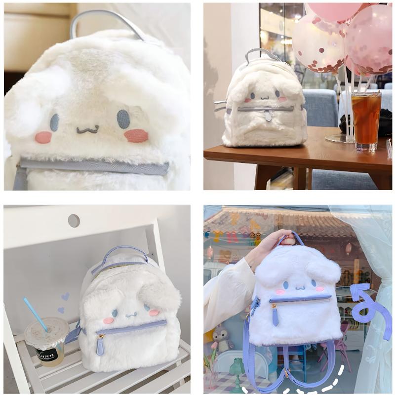 Cinnamon Rolls Kawaii Women's Backpack Cute Plush Bag, Anime Backpack Cartoon Bag, Plush Backpack Mini Backpack, Give Small Gifts Cinnamon Rolls Plush Pendant Pendant.