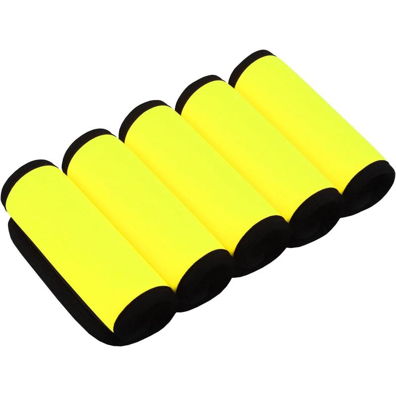 Luggage Handle Wrap-Neoprene Luggage identifiers for Suitcases Bright Luggage Tags Spotter Markers Handle Cover Travel Accessories (Bright Yellow)