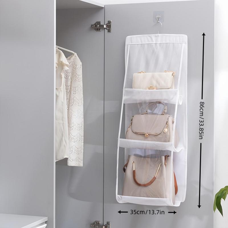 Multi-layer Hanging Bag Storage Bag, 1 Count Space Saving Bag Storage Bag, Handbag Wallet Storage Organizer for Wardrobes & Closets