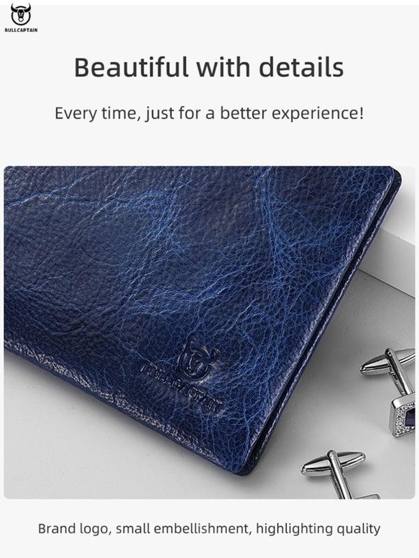 Men's Summer Business Fashion Soft Bifold Wallet, Casual Trendy Ultra-thin Wallet with Card Slots, Simple Style Short Anti-theft Wallet for Work & Daily Use