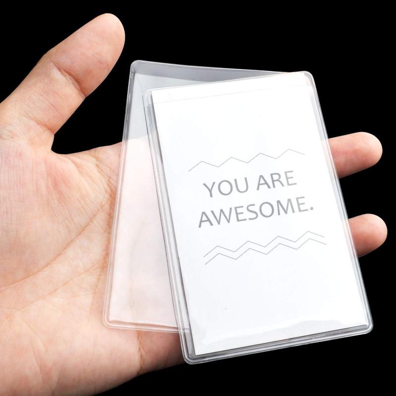 Transparent Credit Card Sleeves,20pcs Credit Card Holder Sleeve Clear  Credit Card Protector Plastic Card Holder Inserts for  License ID Business Social  Card