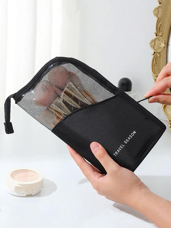 Makeup Brush Storage Bag,  Portable Cosmetic Storage Bag, Large Capacity Zipper Makeup Organizer, Versatile Storage Bag for Makeup Brushes, Eyeliner Pencils, Lip Balm, Skin Care Products