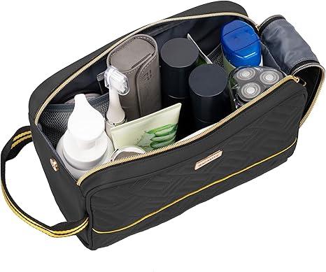 4.9L Travel Toiletry Bag For Men Women - TSA Approved - Double Side Full Open Design, Shaving Bag For Toiletries And Shaving Accessories For Long Travel Transparent Toiletry Bag with Handle