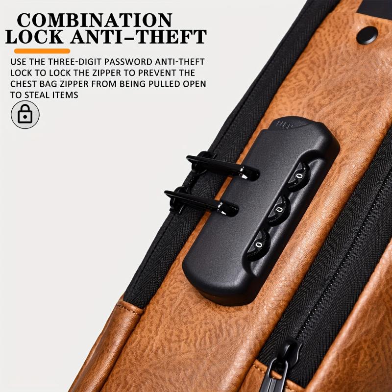 WEIXIER Man Bag - Single Shoulder Sports Slanting Chest Backpack with USB Charging Port & Anti-theft Feature - For Men - Suitable for Travel, Hiking & Daily Use - Ideal Gift for Outdoor Enthusiasts