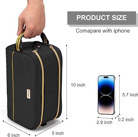 4.9L Travel Toiletry Bag For Men Women - TSA Approved - Double Side Full Open Design, Shaving Bag For Toiletries And Shaving Accessories For Long Travel Transparent Toiletry Bag with Handle