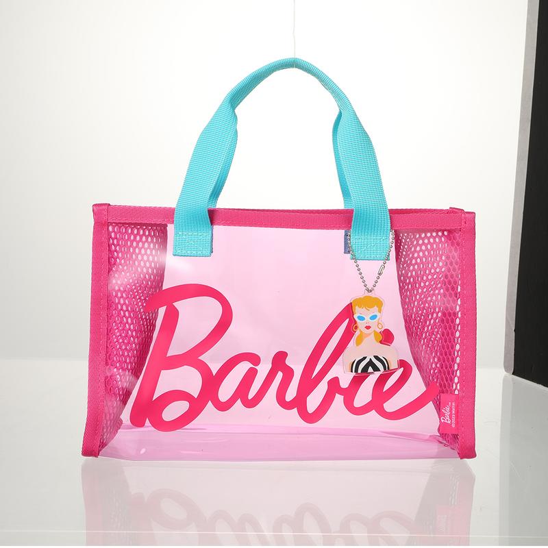 MINISO Barbie Sunshine Shine Series PVC Lunch Bag Portable Travel Cute Girls Storage Bag