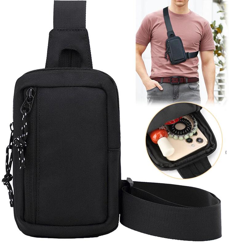 Men's Oxford Cloth Sling Chest Pack Crossbody Shoulder Bag for Daily Travel and Work