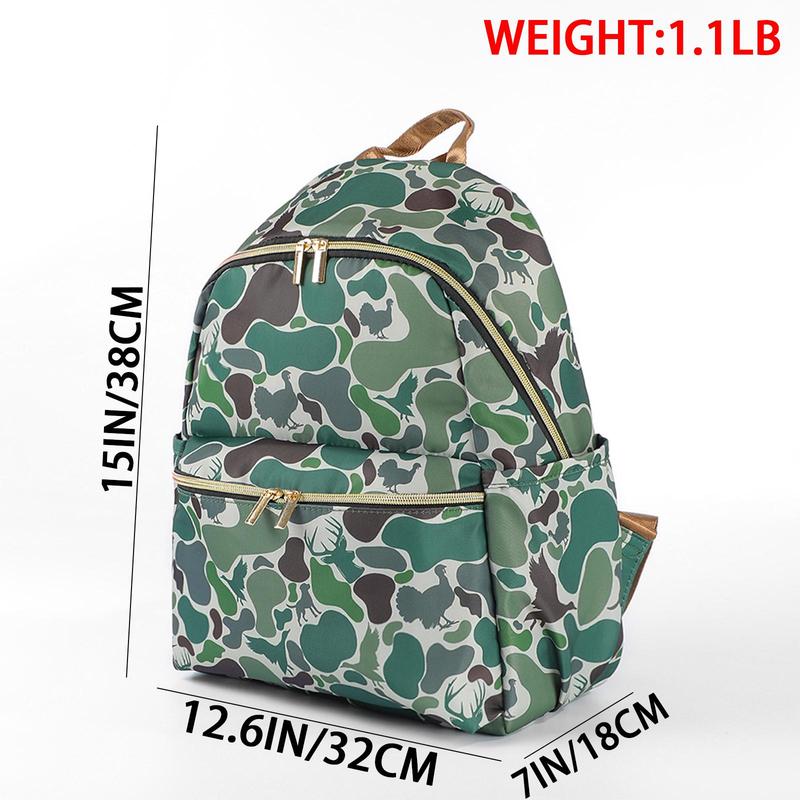 All Over Print Sports Backpack, Multi-functional Zipper Backpack for Outdoor Activities, Sports Bag for Men & Women