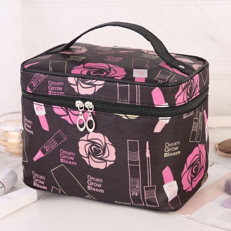 Cosmetic Bag, 1 Count Large Capacity Makeup Bag, Foldable Travel Storage Bag, Toiletry Bag, Makeup Organizer, Travel Essentials