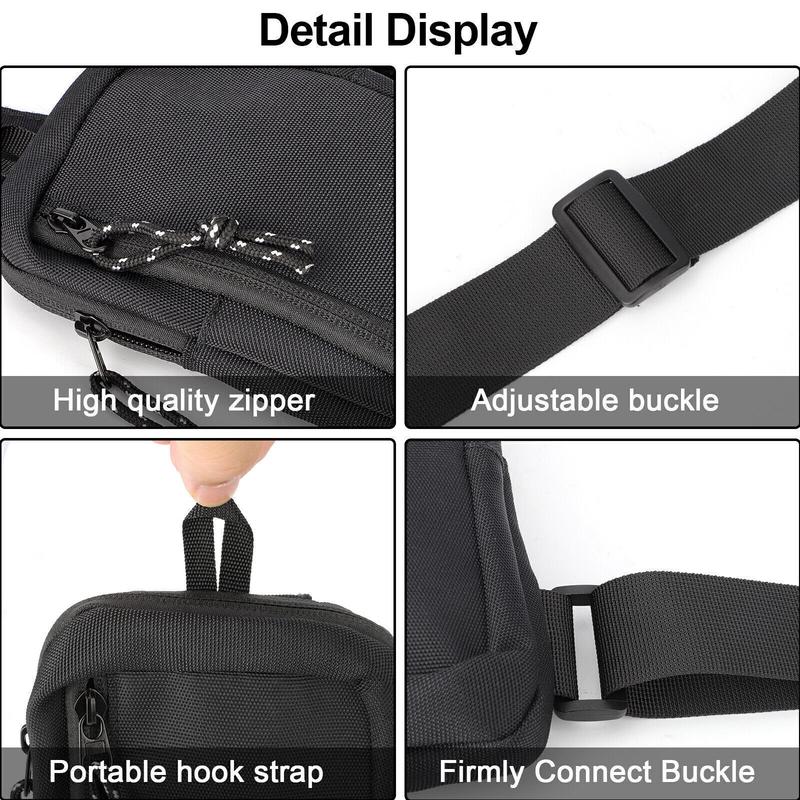 Men's Oxford Cloth Sling Chest Pack Crossbody Shoulder Bag for Daily Travel and Work