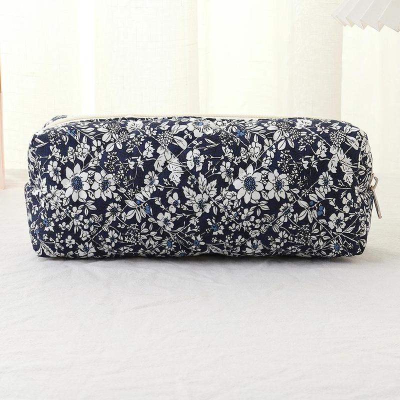 Floral Pattern Makeup Bag Set, 3 Counts set Large Capacity Cosmetic Storage Bag, Zipper Makeup Organizer Pouch, Versatile Storage Bag for Skincare Makeup Products