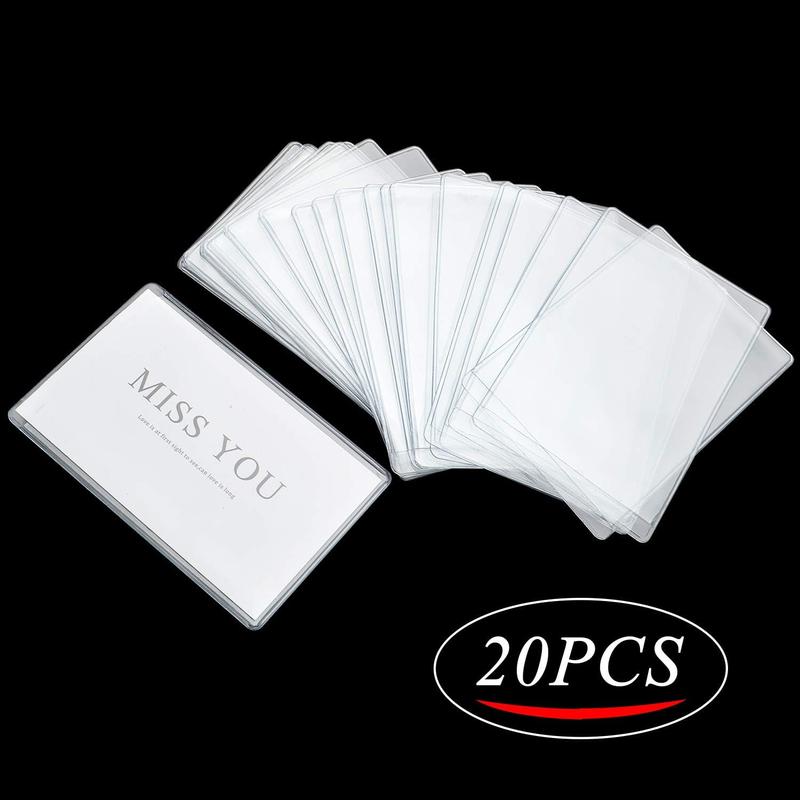 Transparent Credit Card Sleeves,20pcs Credit Card Holder Sleeve Clear  Credit Card Protector Plastic Card Holder Inserts for  License ID Business Social  Card