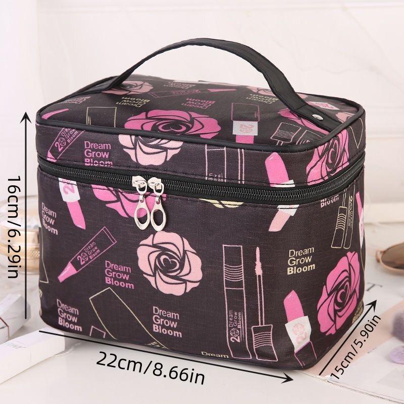 Cosmetic Bag, 1 Count Large Capacity Makeup Bag, Foldable Travel Storage Bag, Toiletry Bag, Makeup Organizer, Travel Essentials