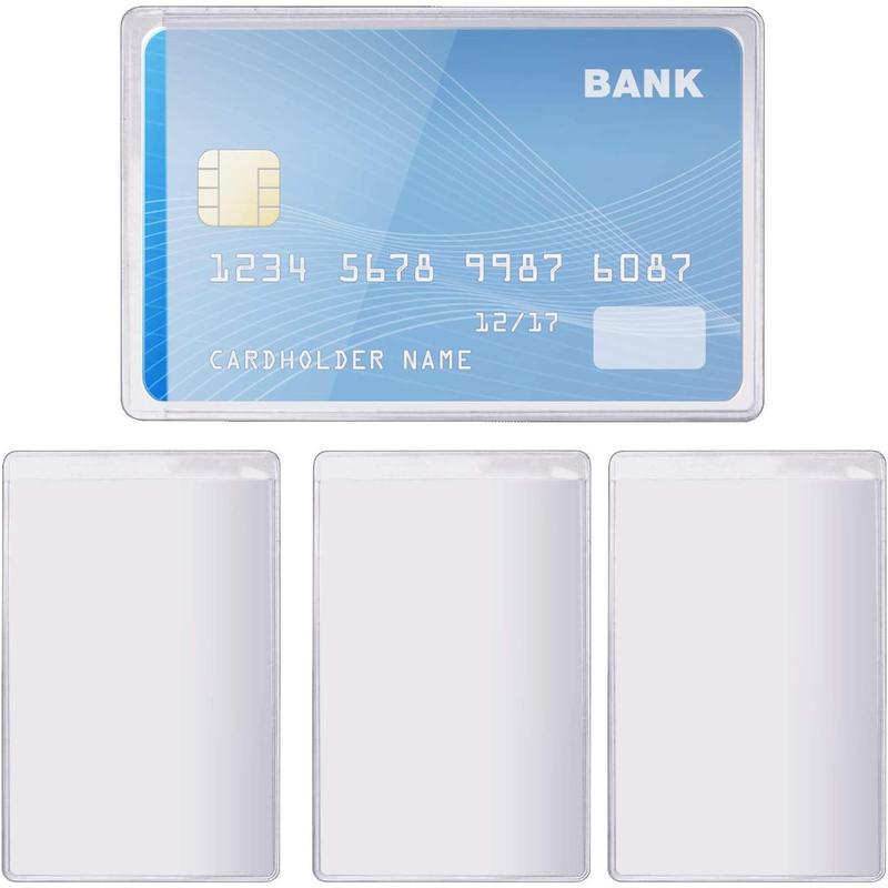 Transparent Credit Card Sleeves,20pcs Credit Card Holder Sleeve Clear  Credit Card Protector Plastic Card Holder Inserts for  License ID Business Social  Card