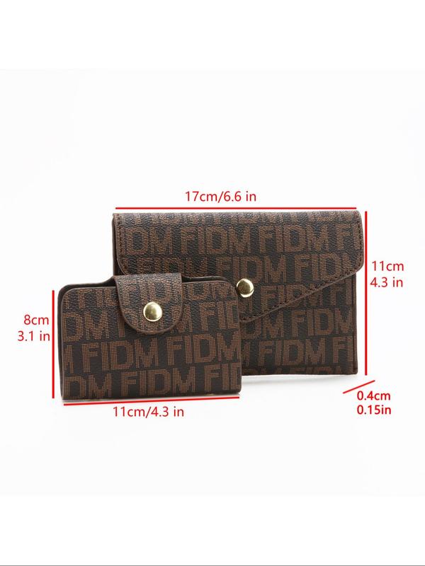 Women's Fashion Letter Pattern Handbag & Clutch Bag & Wallet, Casual Versatile Bag Set, Trendy High-quality Daily Commuting Bag Set