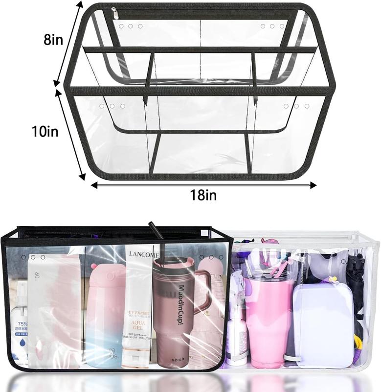 Clear Beach Bag Organizer Original Accessories for Bogg Bag X Large Storage Bag Suitable for BOGG BAG Organizing Your Bag and Divide Space, Black