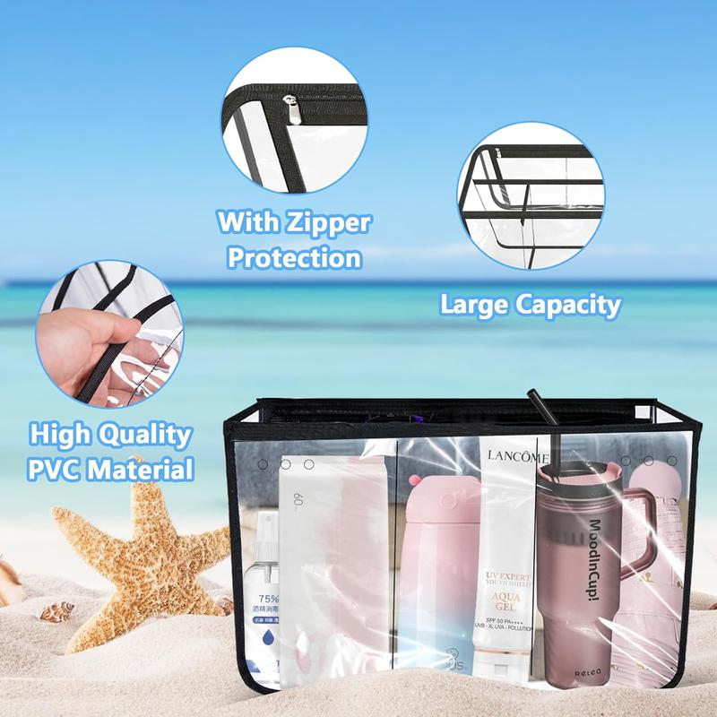 Clear Beach Bag Organizer Original Accessories for Bogg Bag X Large Storage Bag Suitable for BOGG BAG Organizing Your Bag and Divide Space, Black