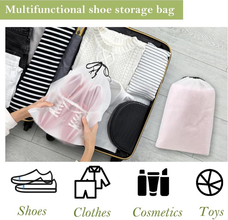 Clear Shoe Bags for Travel 6 count, 17.7