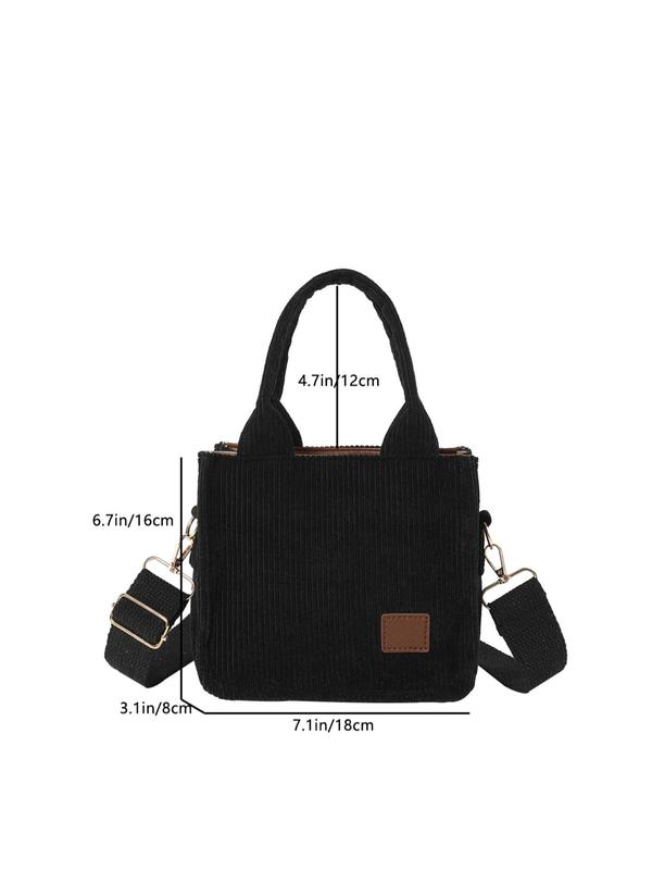 Women's Simple Style Plain Color Crossbody Bag & Handbag,  Spring Trendy Zipper Handbag for Daily Use, Versatile High-quality Daily Commuting Bag