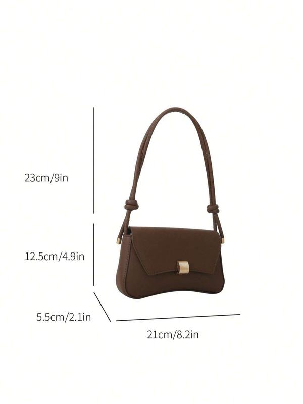 Women's Elegant Solid Color Shoulder Bag, Fashionable Pu Leather Shoulder Clutch for Work & Daily Used, Casual Trendy Versatile High-quality  Commuting Bag