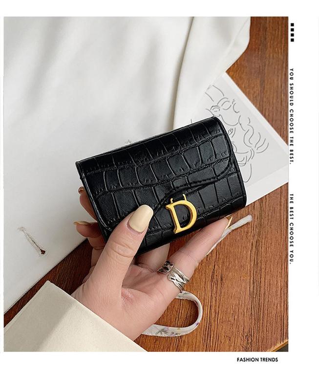 2024 Fashion Women Short Wallet Small Fashion Luxury Leather Purse Ladies Card Bag for Clutch