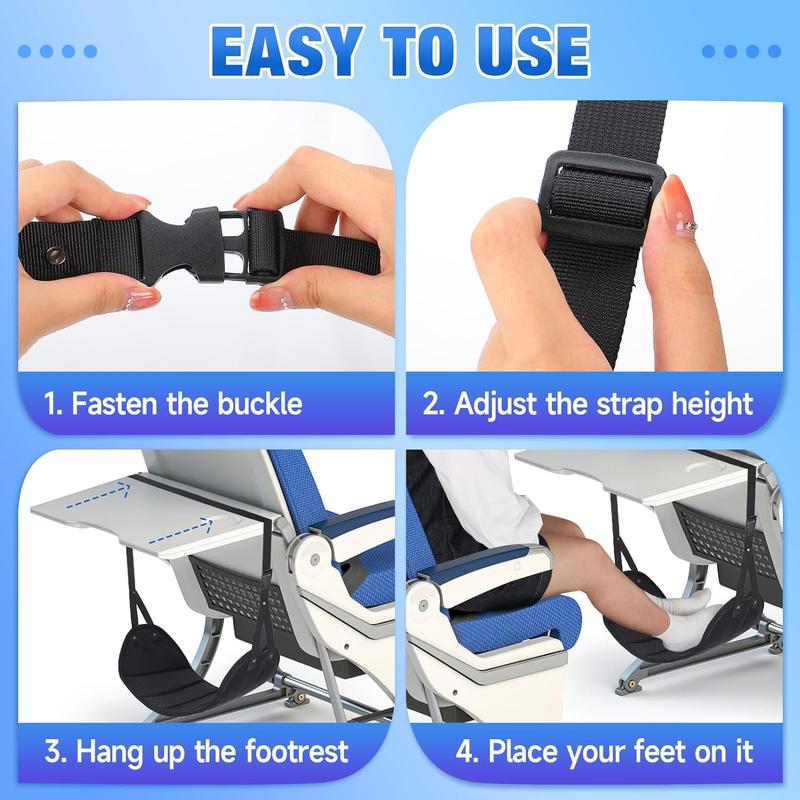 Outdoor Travel Footrest Strap, 1 Count Airplane Travel Footrest Strap, Travel Accessories for Outdoor Camping Hiking