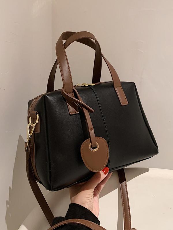 Women's Elegant Solid Color Shoulder Bag, Fashionable PU Leather Crossbody Bag for Daily Used, Casual Trendy Versatile High-quality Daily Commuting Bag