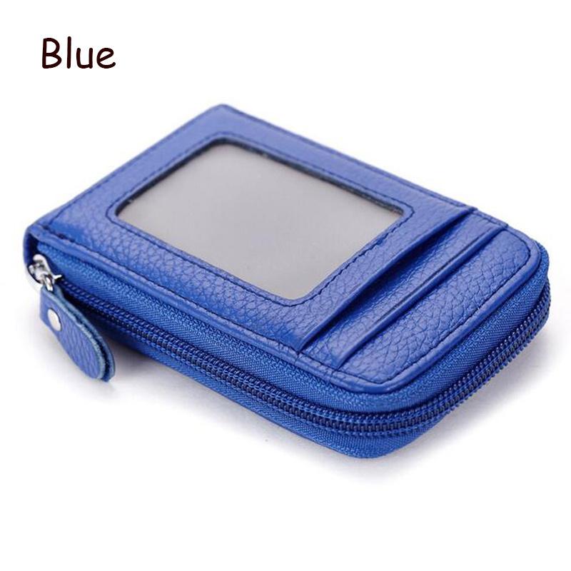 RFID Blocking PU Leather Credit Card Holder Minimalist Pocket Money Purse Organizer Compact Size Business Card Case For Women Men