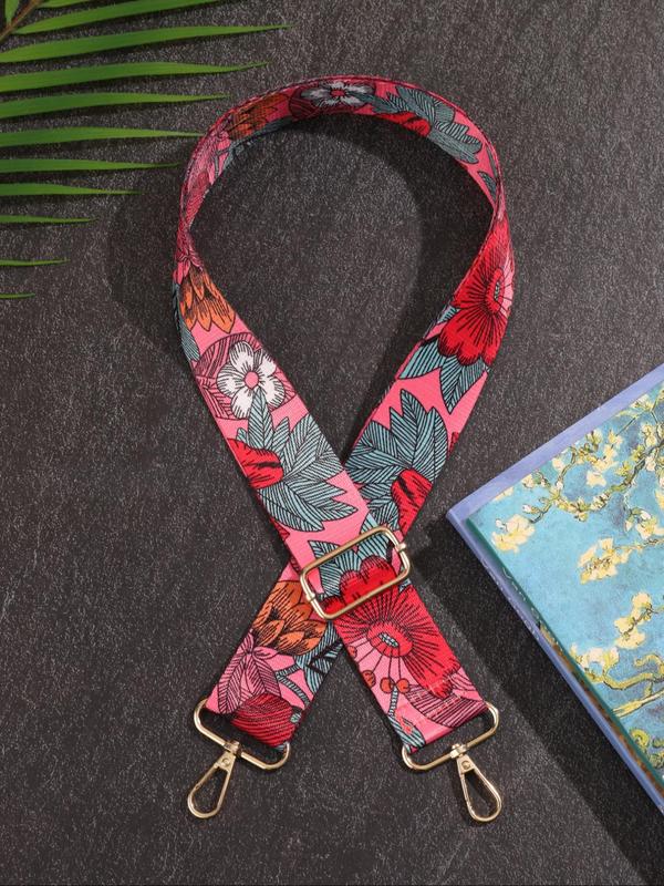 Vintage Floral Pattern Bag Strap, Adjustable Shoulder Strap for Women's Bag, Bag Accessories for Daily Use