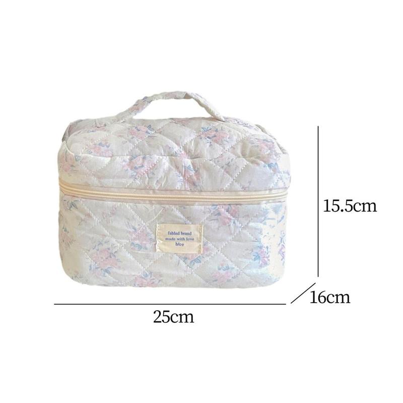 Aesthetic Makeup Bag with Handle Wash Organizer Pouch Floral Makeup Bag for Colleague Family Bridesmaids Friends Gifts