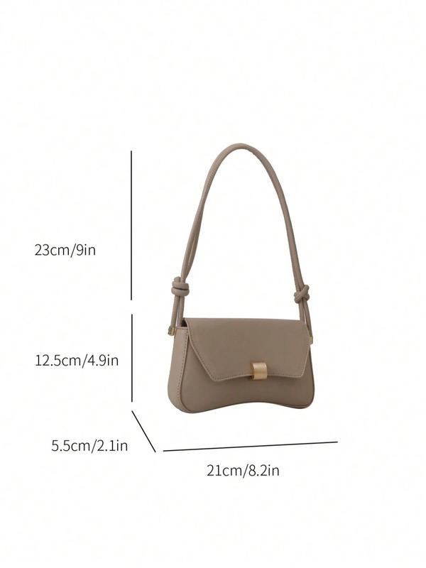 Women's Elegant Solid Color Shoulder Bag, Fashionable Pu Leather Shoulder Clutch for Work & Daily Used, Casual Trendy Versatile High-quality  Commuting Bag