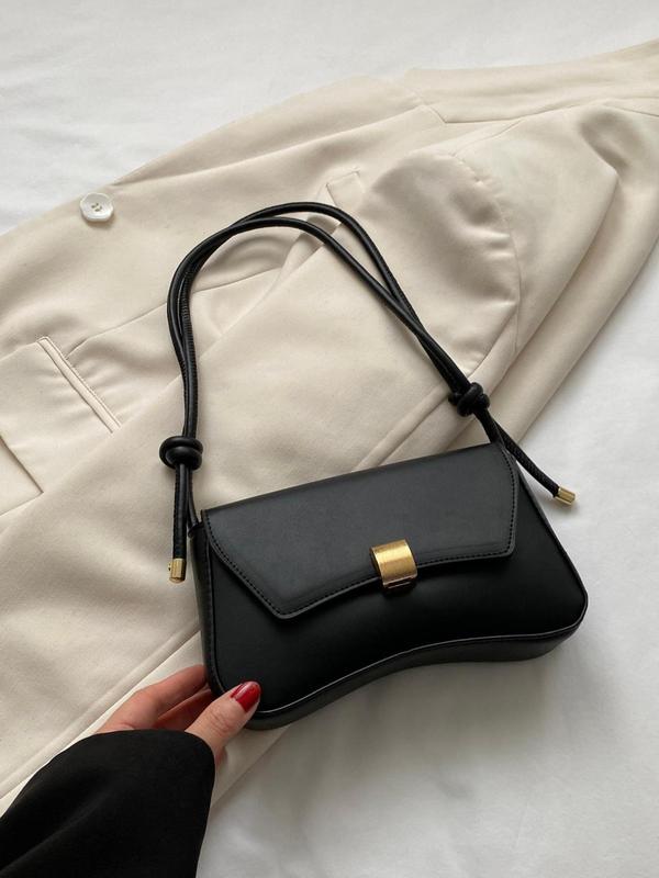 Women's Elegant Solid Color Shoulder Bag, Fashionable Pu Leather Shoulder Clutch for Work & Daily Used, Casual Trendy Versatile High-quality  Commuting Bag