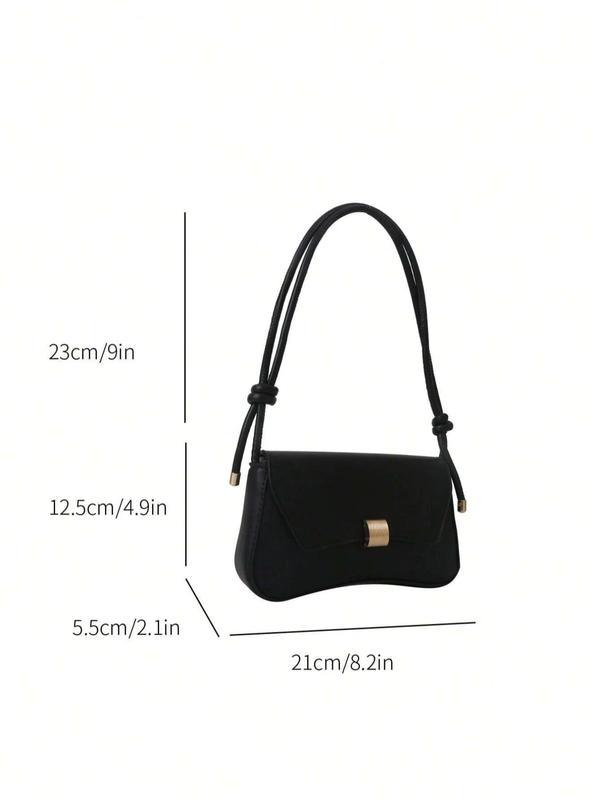 Women's Elegant Solid Color Shoulder Bag, Fashionable Pu Leather Shoulder Clutch for Work & Daily Used, Casual Trendy Versatile High-quality  Commuting Bag