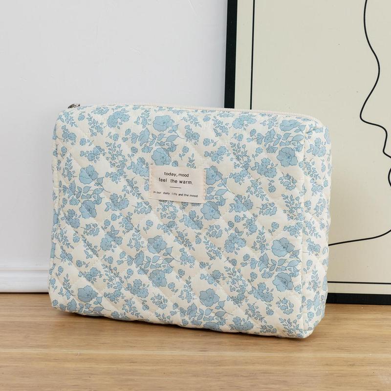 Floral Pattern Makeup Bag Set, 3 Counts set Large Capacity Travel Cosmetic Bag, Zipper Makeup Organizer Pouch, Versatile Storage Bag for Skincare