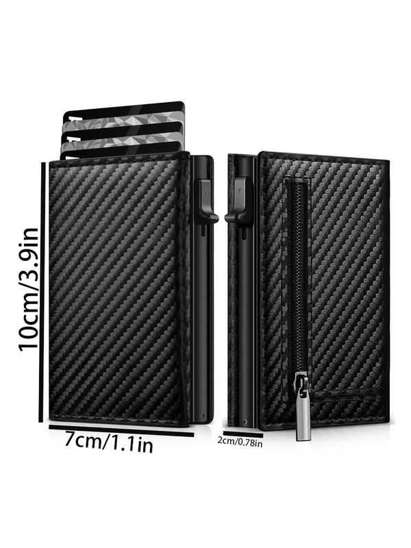 Men's Business Fashion Braid Design Black Card Holder As Lovers Day Gift, Casual Trendy Wallet with Card Slots, Trifold Wallet for Work & Daily