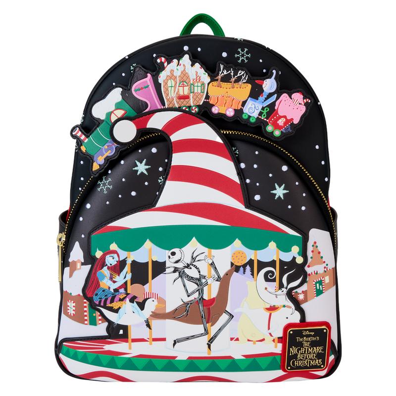 The Nightmare Before Christmas Candy Cane Carousel Glow Mini Backpack