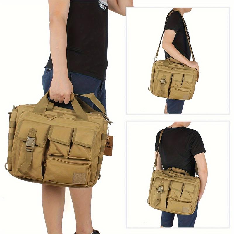 Tactical Messenger Bag, Men's Tactical Briefcase Military Laptop Bag Postman One-Shoulder Bag