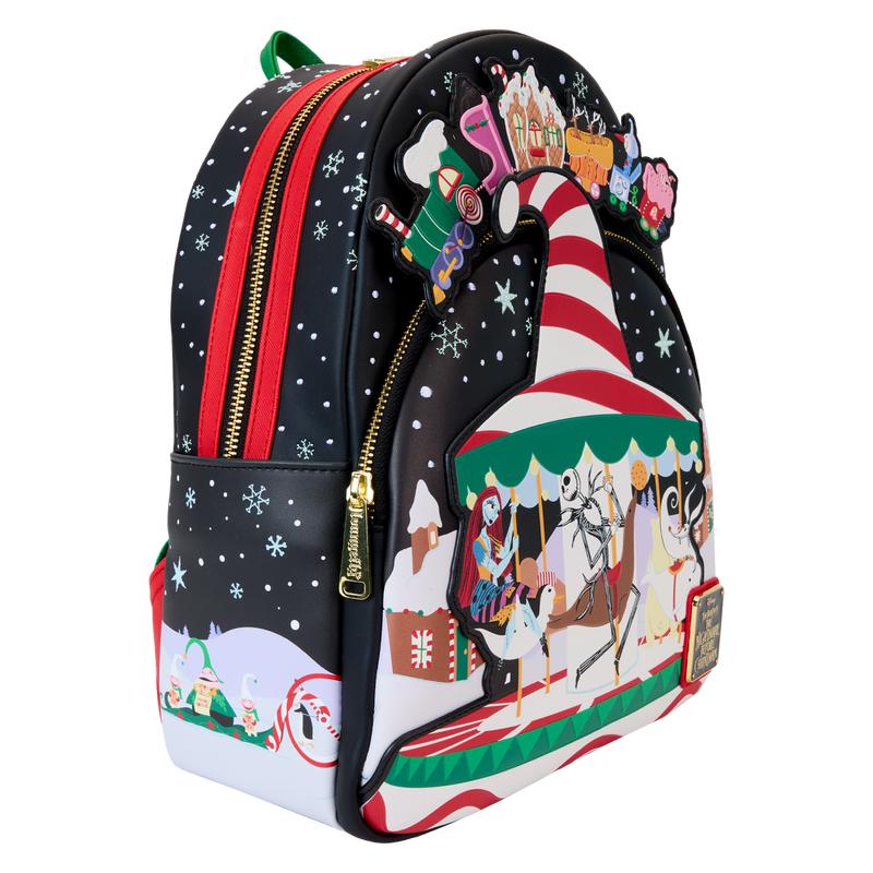 The Nightmare Before Christmas Candy Cane Carousel Glow Mini Backpack