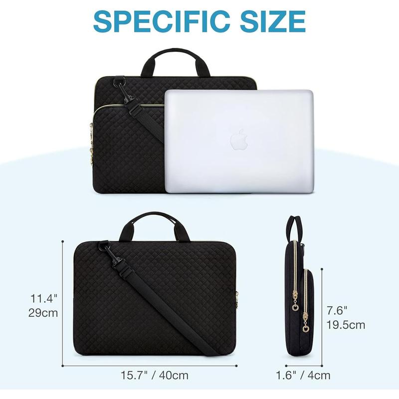 Protective Sleeve case Compatible with MacBook Pro 16 Inch,15.6 inch, HP,Dell,Acer Aspire,Asus Notebook,Laptop with Shoulder Strap,Pocket,Handle