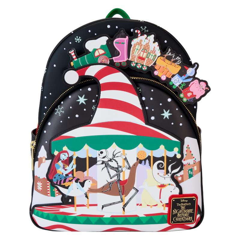 The Nightmare Before Christmas Candy Cane Carousel Glow Mini Backpack