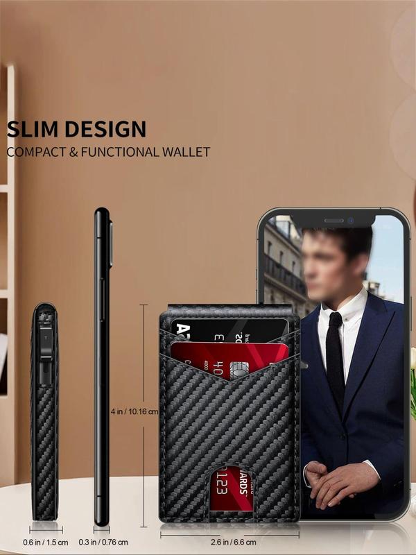 Summer 2024 Rfid Blocking Summer Card Holder Wallets for Men, Mini Travel Purse Items, Minimalist Pop Up Pocket Back To School, for Fall