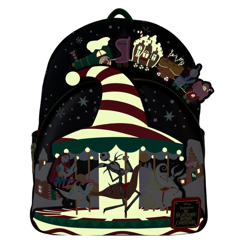 The Nightmare Before Christmas Candy Cane Carousel Glow Mini Backpack