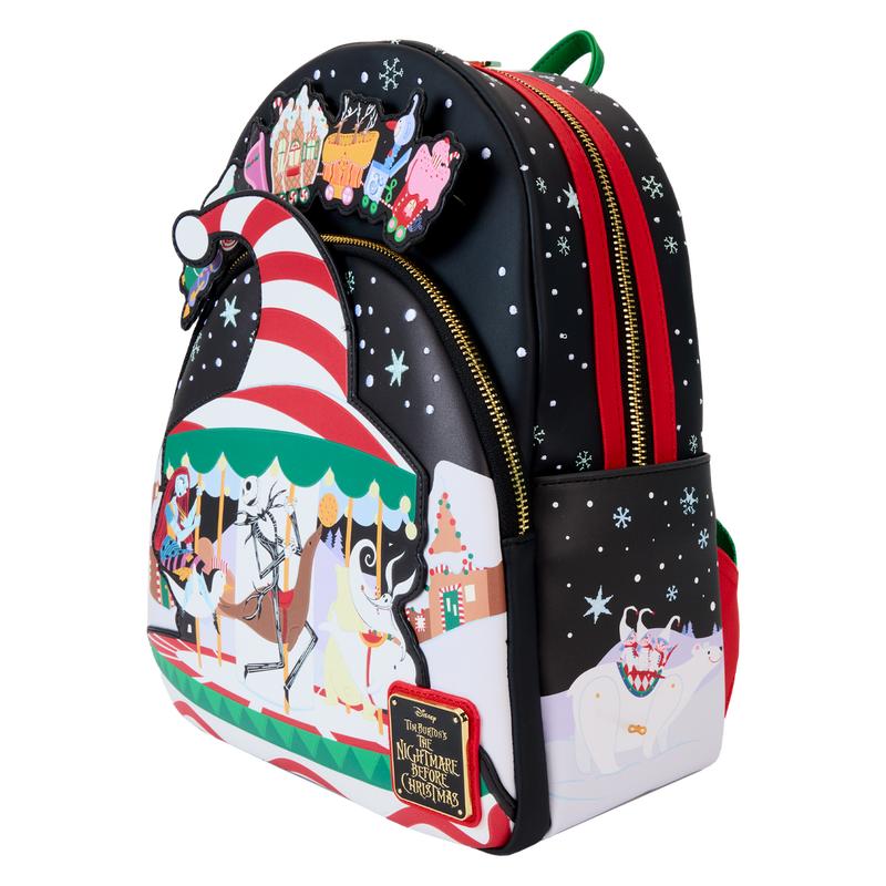 The Nightmare Before Christmas Candy Cane Carousel Glow Mini Backpack