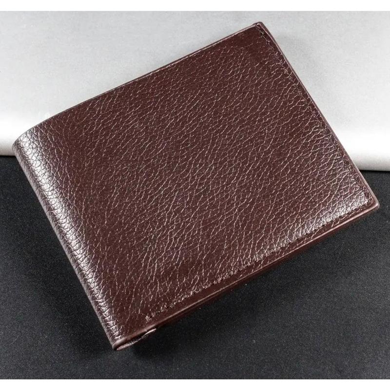 Brown Simple and Slim Design Leather Wallet