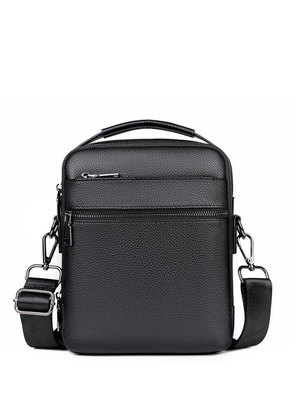 Men's Business Fashion Solid Color Crossbody Bag, Casual Versatile Commuter Bag for Work & Daily Used, Trendy All-match Bag for Men