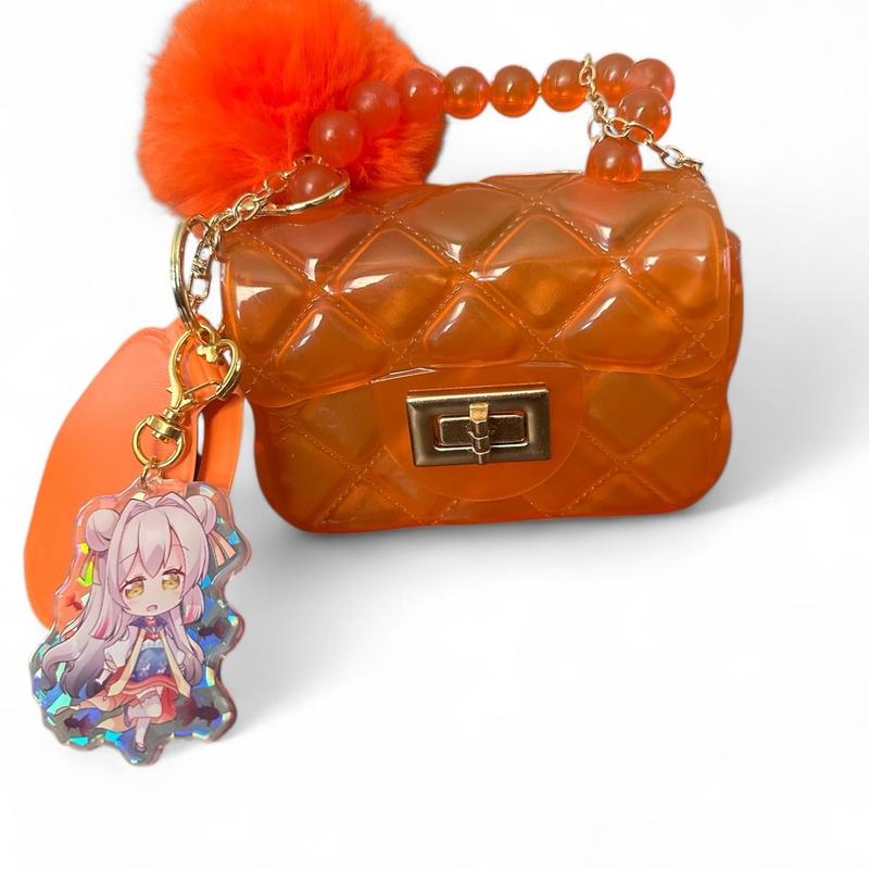 Cute Jelly Purses with Mirror and Anime Charm for Women - Perfect for Any Occasion, Lightweight and Trendy fashion  handbag cross body