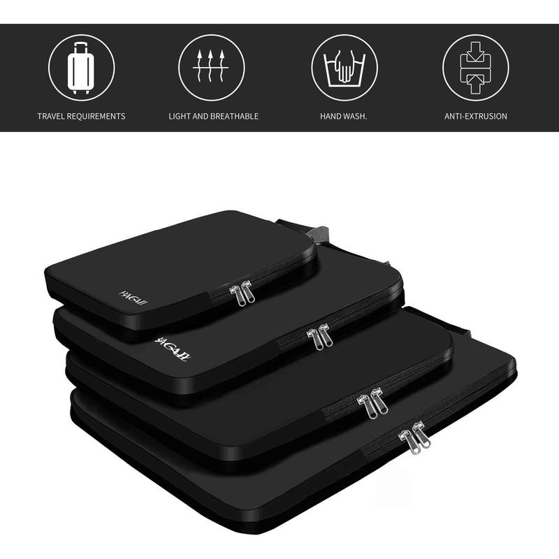 4 Set 6 Set Compression Packing Cubes Travel Accessories Expandable Packing Organizers