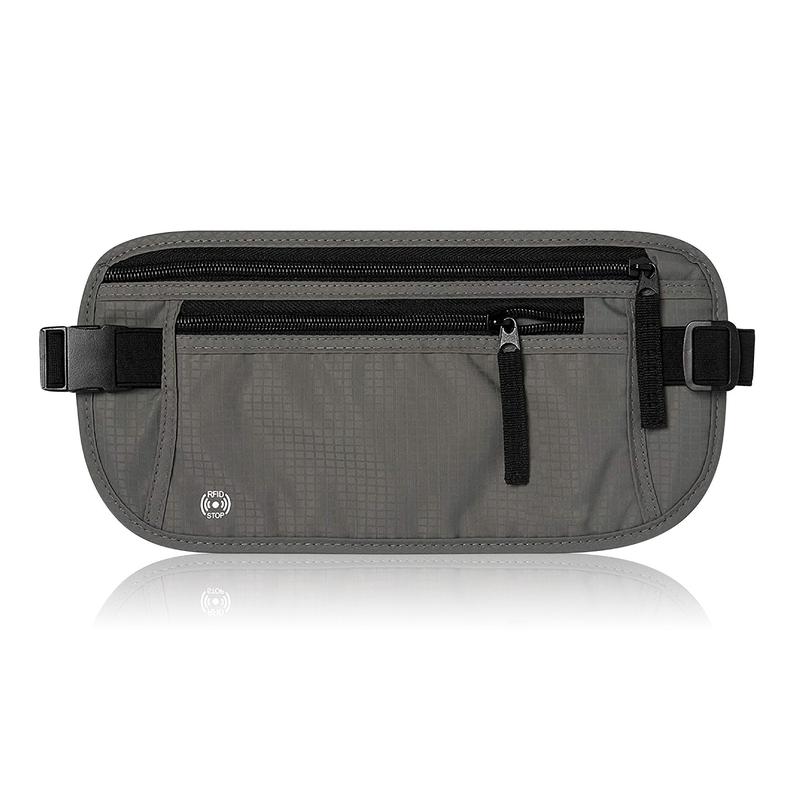 Super Slim RFID Protected Money Belt and Passport Holder For Travel card